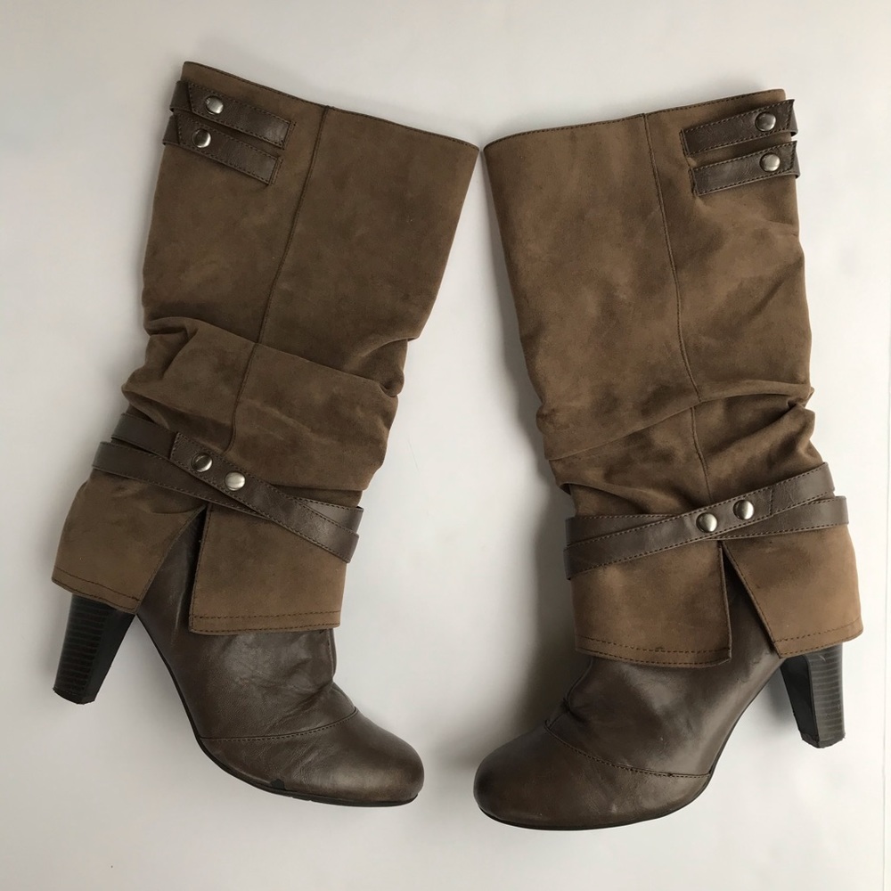 Fergalicious Taupe Suede 11 Boots Cassidy